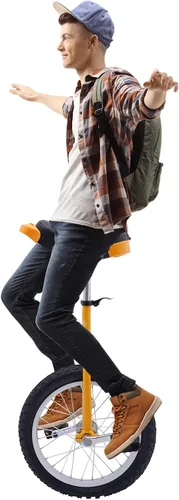 Vista 13 de CNCEST Monociclo de rueda de 16 pulgadas con llanta, marco de acero unisex y rueda de aleación, monociclo al aire libre, asiento ajustable