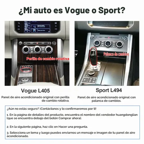 Vista 2 de Panel de Control de Clima AC de Pantalla Táctil LCD de 10 Pulgadas para Land Rover Range Rover Vogue L405 2013-2017, Versión de Actualización