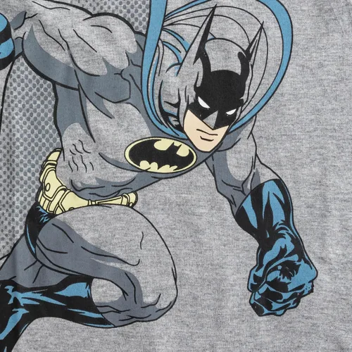 Vista 5 de BATMAN DC Comics - Camiseta sin mangas para niños pequeños, paquete de 2 unidades, color amarillo y gris