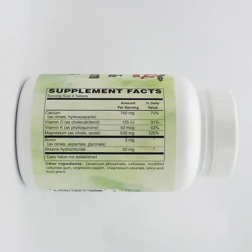 Vista 3 de Holly Hill Health Foods, Citratos de calcio y magnesio, 100 tabletas