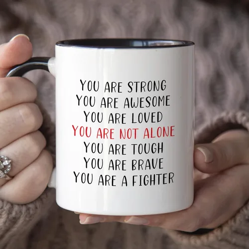 Vista 3 de YouNique Designs Taza de aliento – Tazas de café portátiles de 11 onzas «Get Well Soon», regalos para mujeres, hombres, después de una cirugía