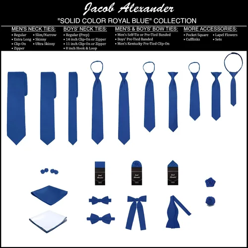Vista 102 de Jacob Alexander Corbata regular de los hombres de color sólido