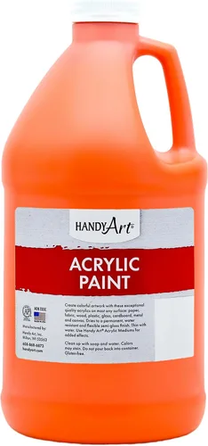 Vista 16 de Handy Art Pintura acrílica, juego de 12 colores, botellas de 16 onzas, acrílico líquido para estudiantes semibrillante, consistencia de flujo