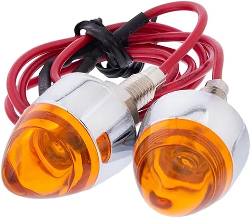 Vista 3 de United Pacific 10863 - Sujetador de placa de matrícula LED con acabado cromado estilo bala, cableado original, hardware de montaje incluido – Ámbar