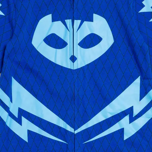 Vista 5 de PJ Masks Disfraz de Catboy con cremallera para niños pequeños a niños grandes