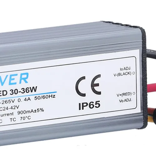 Vista 7 de Controlador LED impermeable IP65 Adaptador de transformador de fuente de alimentación AC 95 a 265V a DC 24 a 42V Salida de bajo voltaje 900mA 30/36W