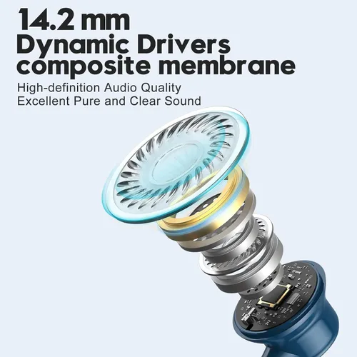 Vista 3 de Auriculares con cable, auriculares intrauditivos con cable, auriculares de medio oído, conector de 0.138 in, auriculares con cable con micrófono