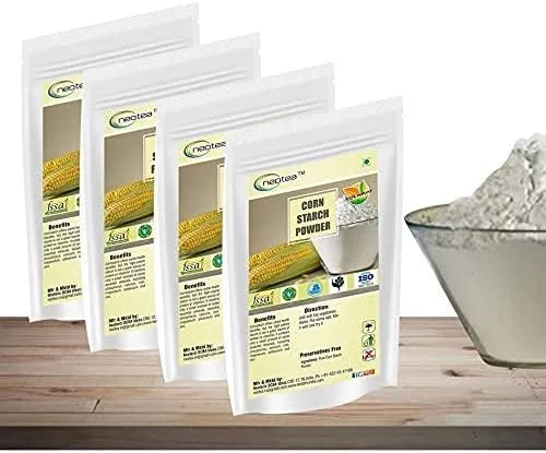 Vista 3 de Astha Neotea 100% puro almidón de maíz en polvo Zea Mays para cocinar 500gm