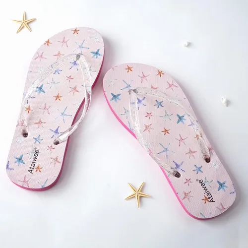 Vista 4 de Ataiwee Chanclas para niña, sandalias con estampado de frutas.