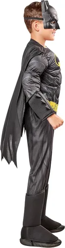 Vista 3 de Rubie's Disfraz de Batman de DC Comics Deluxe para niños, Multicolor