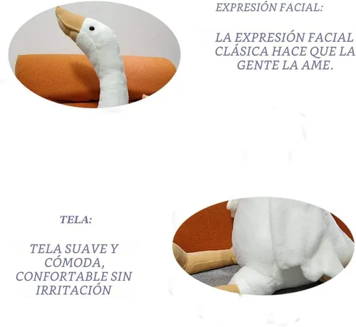 Vista 5 de Peluche de cisne de 15.7 pulgadas, peluche de ganso blanco, regalo para niños