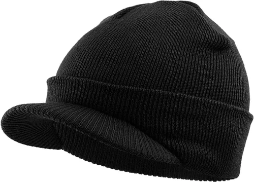 Vista 12 de KBETHOS Made in USA - Gorro de punto acrílico doblado con puños para hombre y mujer, color liso, unisex, frío 1. Gorro largo sólido negro