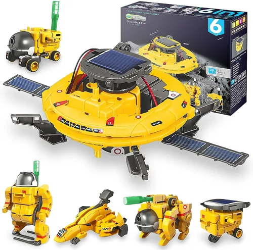 Vista 6 de Proyectos STEM para niños de 8 a 12 años Kit de robot solar 6-en-1 Juguetes espaciales para niño niña de 10 años Regalo Juguetes Kits de ciencia