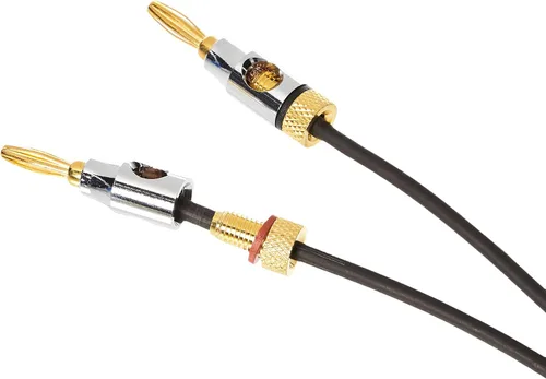 Vista 4 de Amazon Basics Cable de altavoz Banana Plug 16 AWG, clasificación CL2 con tapones de punta de plátano chapados en oro (0.157 pulgadas), cable