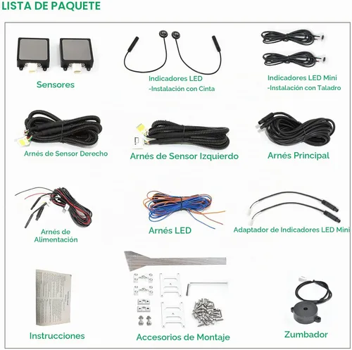 Vista 7 de EWAY Sensor de radar de microondas 77 GHz Detección de puntos ciegos Sistema auxiliar de monitoreo de seguridad automático universal para Lexus