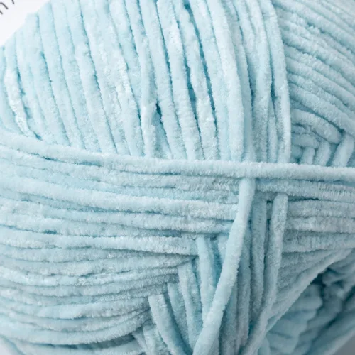 Vista 3 de Loops & Threads Hilo fino de chenilla - Hilo para tejer, ganchillo, tejer y manualidades - Azul, poliéster, 8.75 oz Azul Pájaro