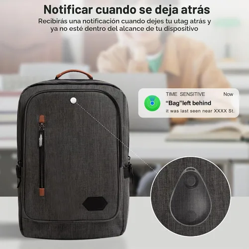 Vista 4 de Utag - Rastreador GPS oculto para niños, 1 paquete, rastreador Bluetooth funciona con Apple Find My (solo iOS), impermeable, modo perdido, sin