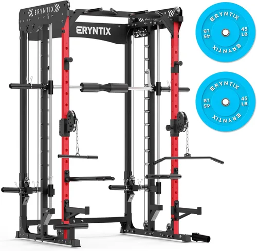 Vista 11 de Smith Machine, 2600 LBS Capacity Power Rack for Home Gym Garage, All-in-One Power Cage with Cable Crossover, Heavy-Duty Squat Rack, 84'' Home Gym