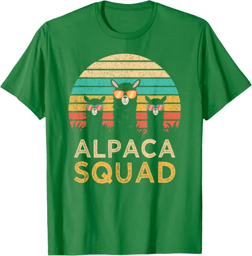 Vista 5 de Divertidas gafas de sol de escuadrón de alpaca Cool Alpacas Vintage Gift T-Shirt, Negro, S