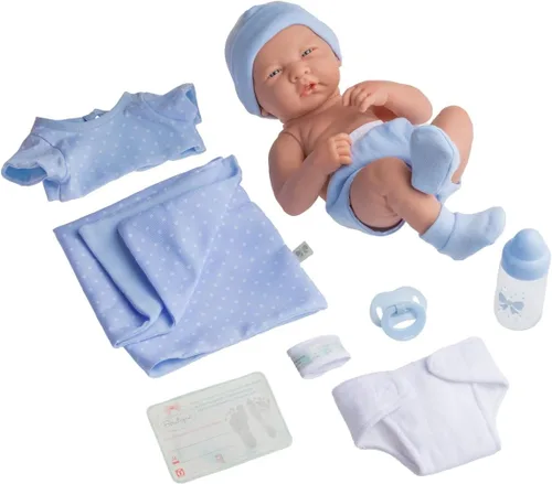 Vista 3 de La Newborn de JC Toys, Real Boy in Blue, Rosado