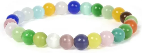 Vista 37 de Justinstones Gem - Pulsera elástica de cuentas redondas de piedras semipreciosas de 8 mm, unisex, de 17.78 cm Turmalina negra de grado A