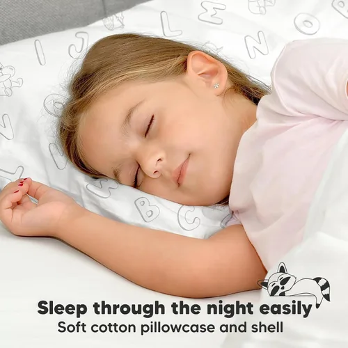 Vista 7 de Almohada para niños pequeños con funda - 13 x 18 pulgadas My Little Dreamy Almohada para niños pequeños de KeaBabies para viajar y dormir, funda