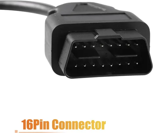 Vista 4 de X AUTOHAUX 2 unids 16-Pin J1962 OBDII OBD2 Conector macho Herramienta de diagnóstico Adaptador Cable conector