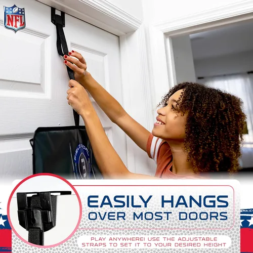 Vista 4 de Franklin Sports NFL Juego Electrónico de Lanzamiento al Blanco de Fútbol Americano - Blanco de Lanzamiento de Fútbol Americano Sobre la Puerta