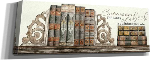 Vista 2 de Epic Graffiti "Entre las páginas de un libro" de Cindy Jacobs, arte de pared en lienzo, 36 x 12 pulgadas