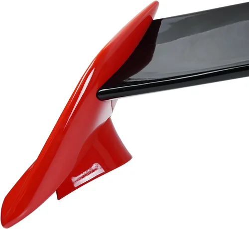 Vista 8 de Compatible con Honda Civic Hatchback 2016 2017 2018 2019 2020 2021 2 tonos rojo negro tipo R estilo alerón necesita montaje simple