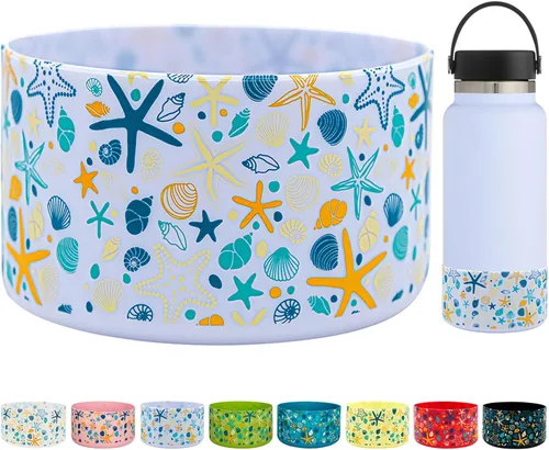 Vista 14 de HEYSKAY Funda Protectora de Silicona para Botellas de Agua Hydro Flask de Boca Ancha de 12oz 16oz 18oz 21oz 24oz Protector de Fondo y Otras Botellas