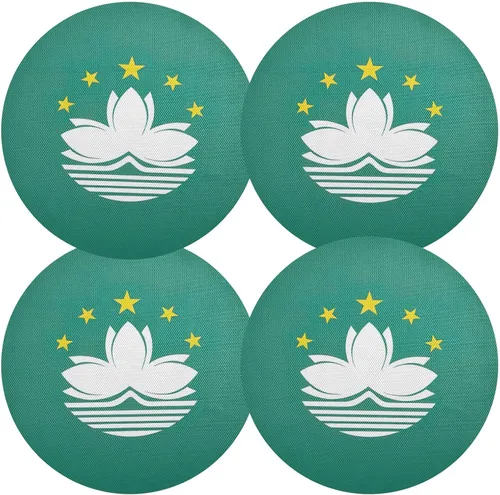 Vista 18 de Aruba Flag Round Table Placemats 15 Inch, Seasonal Table Mats Modern Place Mats for Dining, Kitchen, Parties, Camping