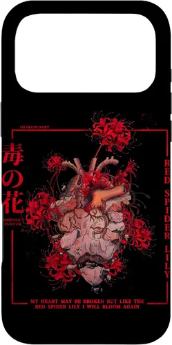 Vista 22 de Carcasa estética para iPhone 17, diseño de lirio de araña roja o Higanbana en Japón