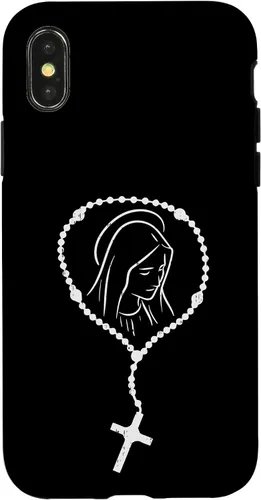 Vista 7 de iPhone 16 Rosario Virgen María Dios Jesús Fe Religioso Católico Estuche de Regalo