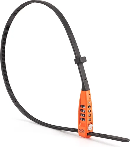 Vista 12 de CXWXC Cerradura de amarre con cremallera, 4 dígitos para casco de bicicleta, motocicleta, patineta, esquís, snowboard, cochecito y gabinete, ideal