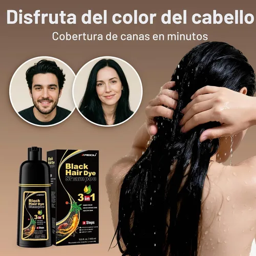 Vista 2 de IIIMEIDU MEIDU Champú de tinte para cabello negro 3 en 1 para mujeres