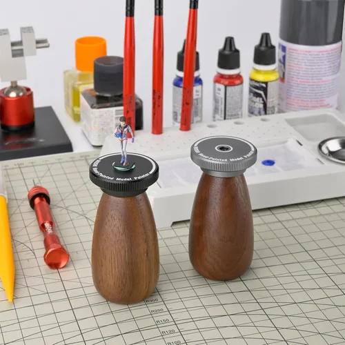 Vista 9 de Gavery 360Degree Rotating Paint Wooden Handle with Ball Bearing for Miniature Model Smooth Painting and Detailing Work