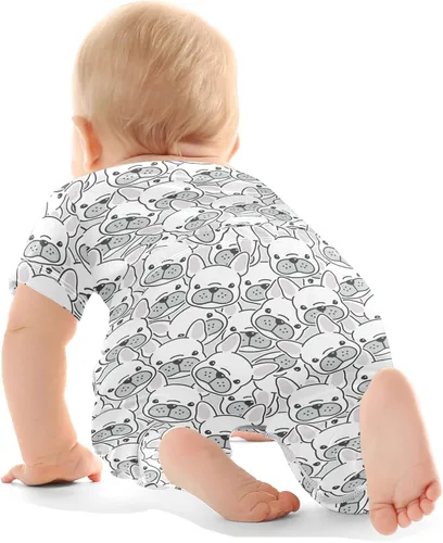 Vista 3 de vvfelixl Conjunto de ropa de bebé - Conjunto de mamelucos y pantalones con estampado de dibujos animados - Unisex 0-24 meses