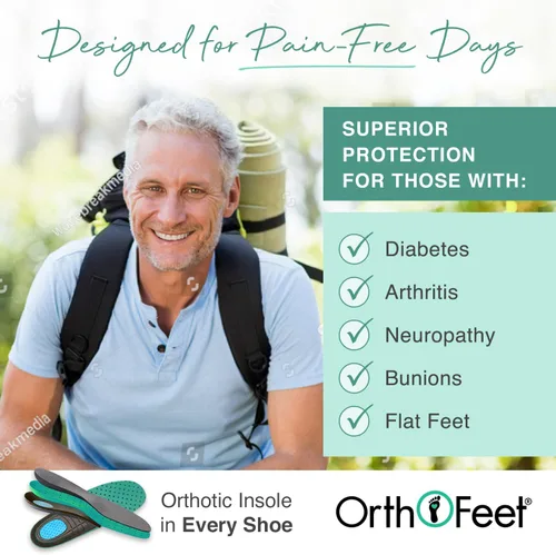 Vista 4 de Orthofeet Zapatos de senderismo ortopédicos impermeables Avalon para hombre