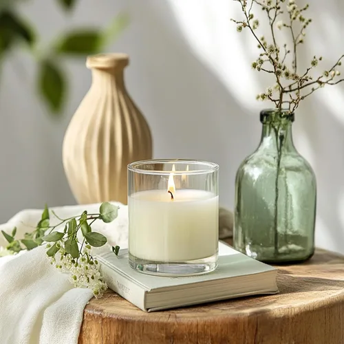 Vista 6 de SUPMIND Paquete de 30 - tarros de vela de cristal, tarros vacíos transparentes de 7 onzas con tapa hermética de bambú, recipientes de velas a granel