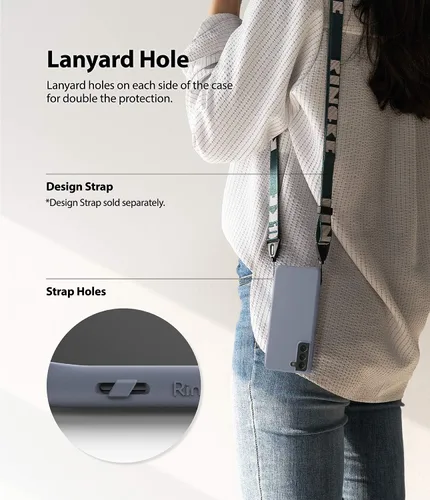 Vista 6 de Ringke Air-S - Funda compatible con Samsung S21 Plus 5G, funda de TPU suave con textura satinada mate, color gris lavanda Lavanda Gris