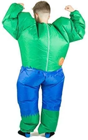 Vista 2 de Disfraz inflable Green Hulk para niños (de 5 a 11 años)