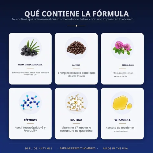 Vista 8 de Shiny Leaf Peptide Shampoo para cabello adelgazante, biotina y cafeína, 2 x 16 oz