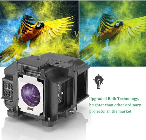 Vista 4 de Elplp67 Relplacemnet - Bombilla para proyector Epson EX3210 EX3212 EX5210 EX6210 EX7210 PowerLite Home Cinema 500 750d 707 710HD 750HD VS220 S12 W12