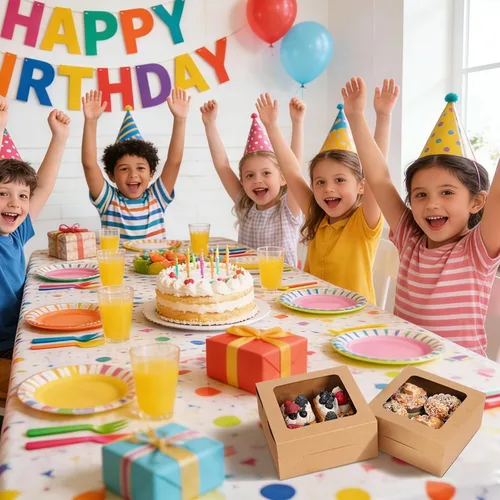 Vista 7 de TOMNK - 50 cajas para magdalenas con ventana, 6.3 x 6.3 x 3 pulgadas, cajas para magdalenas marrones Recipientes para cupcakes con calcomanías