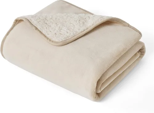 Vista 47 de Bedsure - Mantas impermeables para perros pequeños - Manta de felpa de sherpa con impresión suave lavable para perros y gatos, protector de muebles