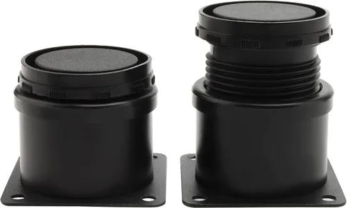 Vista 4 de ZOENHOU - Paquete de 12 patas ajustables para muebles de 2 a 2.4 pulgadas de altura, patas de metal de acero inoxidable negro, pies de nivelación
