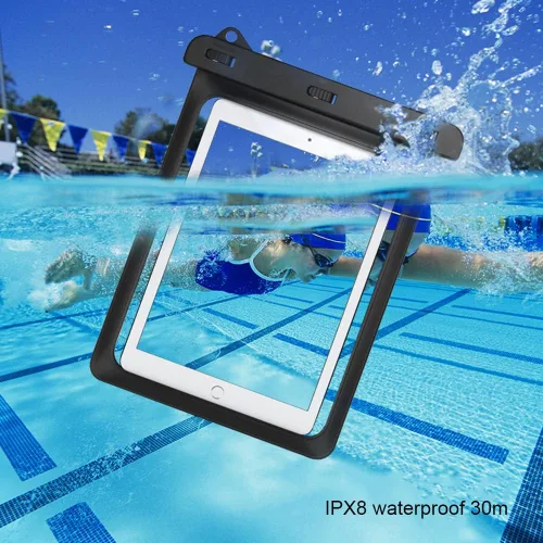 Vista 4 de Funda impermeable universal, bolsa seca para tableta para Samsung Galaxy Tab A8 Android 10.5 pulgadas/A7 Lite 8.7 "/ S6 Lite 10.4"/ S8 11"/ A