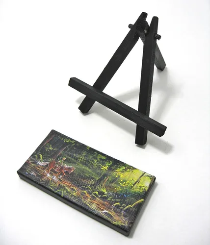 Vista 4 de Land and Sky Fine Art Mini pintura de la leyenda de Zelda - Comienza el viaje