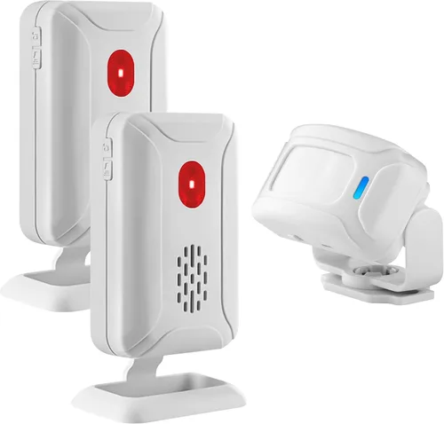 Vista 10 de Cruxer Timbre de puerta con sensor de movimiento para negocios al entrar en la puerta, sensor de movimiento, timbre de puerta interior para oficina